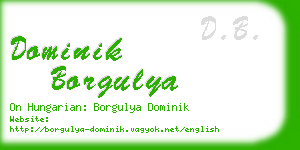 dominik borgulya business card